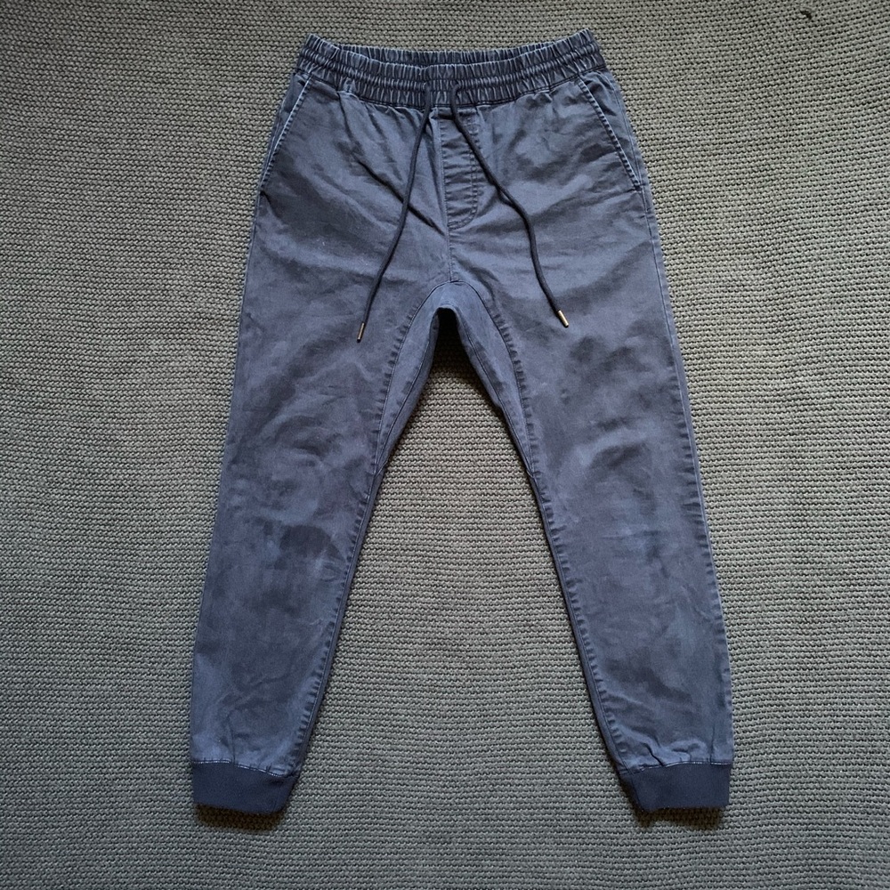 Forever 21 Men Basic Navy Blue Joggers